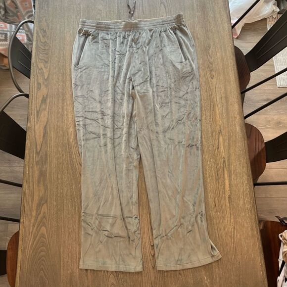 NWT Skims Velour Track Pants Gunmetal Size 4X - Picture 1 of 10